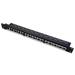 Patchpanel pro keystone 19", UTP, 24 portů, neosazený, černý