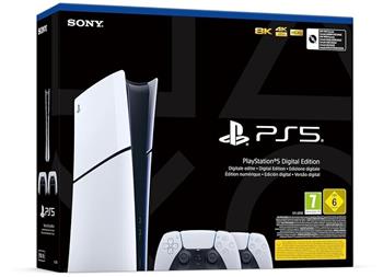 PlayStation 5 (Slim) Digital Edition + 2x DualSense Wireless Controller