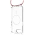 Pouzdro FIXED MagPure Neck s růžovou šňůrkou na krk pro Apple iPhone 16e