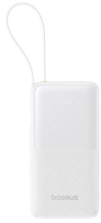 Powerbanka Baseus Bipow 2 10000mAh 20W s kabelem USB-C bílá