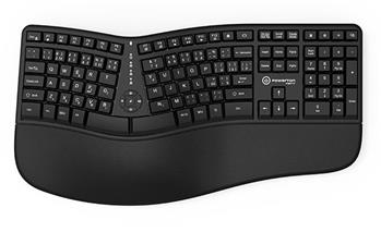 Powerton ERGO LANA Ergonomická klávesnice drátová (USB) CZ/SK, černá