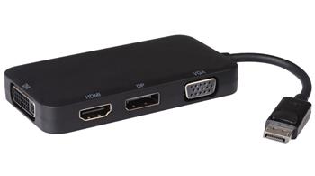 PremiumCord adaptér DisplayPort - DP + HDMI + DVI + VGA , 1080p, 4K*2K