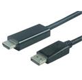 PremiumCord DisplayPort 1.2 na HDMI 2.0 kabel pro rozlišení 4Kx2K@60Hz, 1m