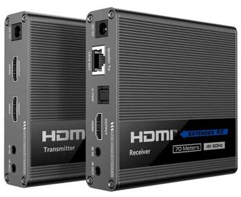 PremiumCord HDMI 2.0 extender Ultra HD 4kx2k@60Hz na 70m zapojení do kaskády
