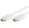PremiumCord HDMI High Speed + Ethernet kabel, bílý, zlacené konektory, 3m
