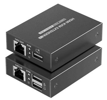 PremiumCord HDMI KVM extender 4K a FULL HD 1080p na 70m s přenosem USB