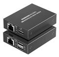 PremiumCord HDMI KVM extender 4K a FULL HD 1080p na 70m s přenosem USB