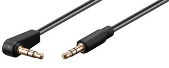 PremiumCord Kabel Jack 3.5mm - 3,5mm konektor 90° M/M 0,5m
