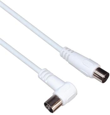 PremiumCord TV kabel M/F konektor 90, 75 Ohm 10m