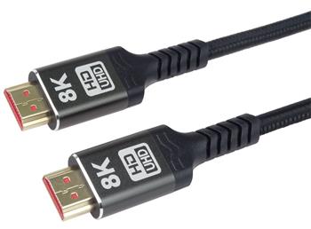 PremiumCord ULTRA HDMI 2.1 High Speed + Ethernet kabel 8K@60Hz,zlacené 7,5m kphdm21b7