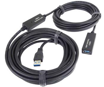 PremiumCord USB 3.2 repeater a prodlužovací kabel A/M-A/F 10m