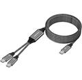 PremiumCord USB-C Inteligentní rychlo nabíjecí kabel s chytrým rozdělením výkonů 1m