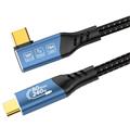 PremiumCord USB4™ Version2.0 80Gbps 16K@60Hz 240W Thunderbolt 3 a 4 kabel zahnutý 1,2m