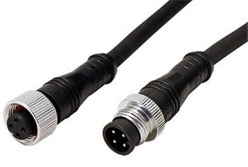 Prodlužovací kabel M12 4pin (M) - 4pin (F), kód A, 1m, PUR