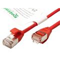 Roline GREEN U/FTP patchkabel kat. 6a, tenký, LSOH, 0,3m, červený