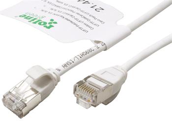 Roline GREEN U/FTP patchkabel kat. 6a, tenký, LSOH, 0,5m, bílý