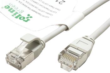 Roline GREEN U/FTP patchkabel kat. 6a, tenký, LSOH, 2m, šedý