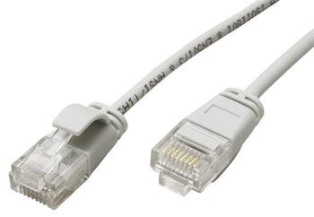 Roline GREEN UTP patchkabel kat. 6a, tenký, LSOH, 2m, šedý