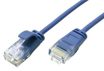 Roline GREEN UTP patchkabel kat. 6a, tenký, LSOH, 3m, modrý