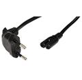 Roline Kabel síťový 2pinový, CEE 7/16(M) 90°- IEC320 C7, černý, 1,8m