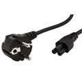 Roline Kabel síťový k notebooku, CEE 7/7(M) - IEC320 C5, 0,8m (trojlístek), černý