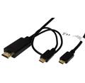 Roline Kabel USB C(M) -> HDMI A(M) + USB C(M) PD, 4K2K@60Hz, 2 m, černý
