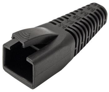 Roline Krytka konektoru RJ45 na kulatý kabel 5,5 - 8,5mm, s ochranou západky, 10ks, černá