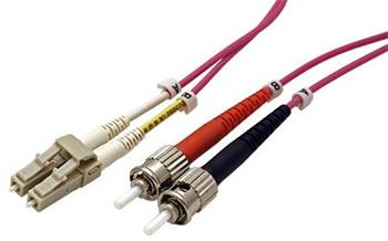 Roline Optický patchkabel LC-ST 50/125 (multimode), duplex, OM4, 0,5m