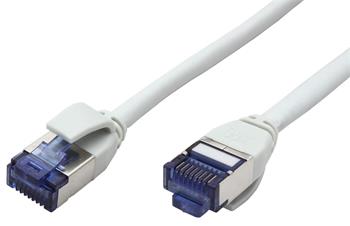 Roline S/FTP patchkabel kat. 6a, tenký, LSOH, 1m, šedý