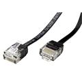 Roline UTP patchkabel kat. 6a, tenký, plochý, 0,5m, černý