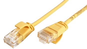Roline UTP slim patchkabel kat. 6a, LSOH, 0,15m, žlutý