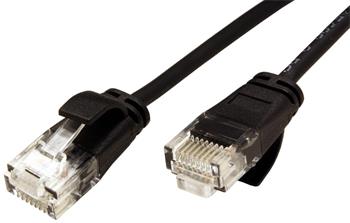 Roline UTP slim patchkabel kat. 6a, LSOH, 5m, černý