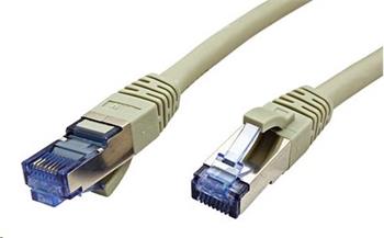 S/FTP patchkabel kat. 6a, LSOH, 0,5m, šedý