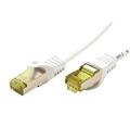 S/FTP patchkabel kat. 7, s konektory RJ45, LSOH, 3m, bílý