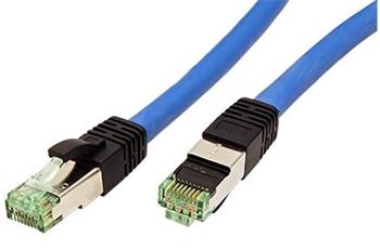 S/FTP (PiMF) patchkabel kat. 8.1, LSOH, modrý, 0,5m