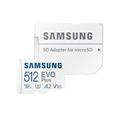 Samsung micro SDXC 512 GB EVO Plus + SD adaptér bílá