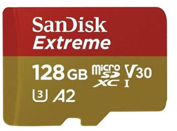 SanDisk Extreme microSDXC 128GB 190MB/s + adaptér