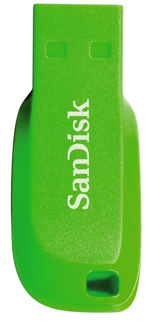 SanDisk Flash Disk 32GB Cruzer Blade, USB 2.0, elektricky zelená