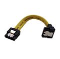 SATA III kabel 6 Gb/s, 0,1m se západkami žlutý lomený