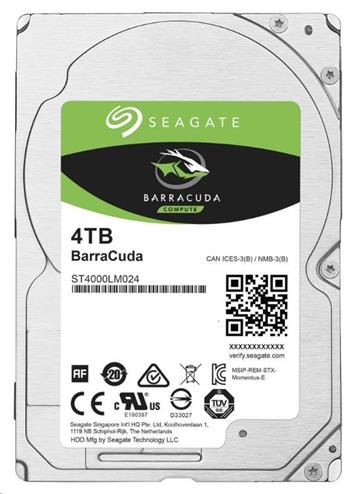 Seagate BarraCuda 2.5'' 4TB SATA3 5400RPM 128MB