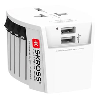 SKROSS Univerzální cestovní adaptér "MUV USB 2A" 2x USB A
