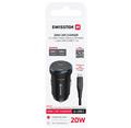SWISSTEN CL ADAPTÉR 2x USB-C PD, 20W ČERNÝ + KABEL USB-C / USB-C, 1 M