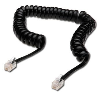 Telefonní kabel 4m s konektory RJ10 4/4, kroucený