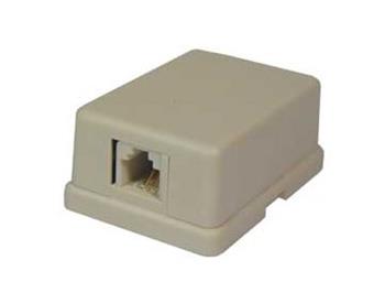 Telefonní zásuvka na zeď 1xRJ11 lepicí