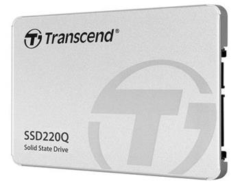 TRANSCEND SSD220Q 1TB SSD disk 2.5'' SATA III 6Gb / s, QLC, Aluminium casing, 550MB / s R, 500MB / s W, stříbrný