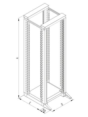 Triton 19" stojan 45U dvoudílný 600hl.