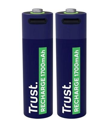 Trustnabíjecí USB-C nabíjecí baterie 1700 mAh, 2ks