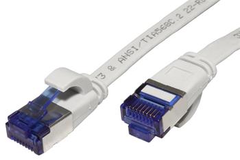 U/FTP patchkabel kat. 6a, plochý, 0,5m, šedý