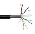 Uniview Venkovní kabel UTP kat. 6 kulatý, 305m, drát, AWG24, černý