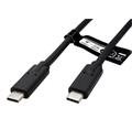USB4 20Gbps kabel USB C(M) - USB C(M), PD 100W, 2m, černý